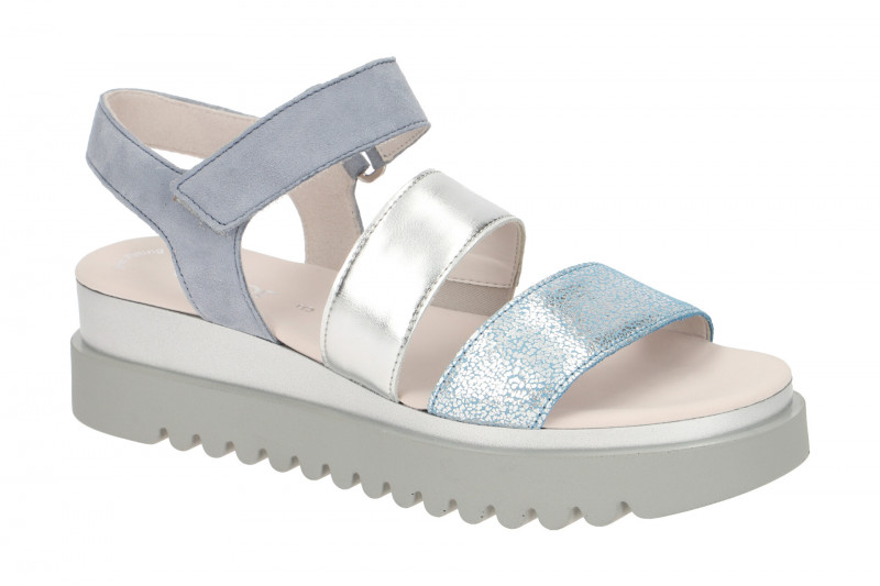 Gabor Plateau Sandale blau silber 23.610.66
