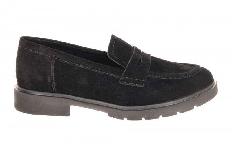 Gabor Schuhe schwarz Velour Mokassin Loafer 4001.01.001