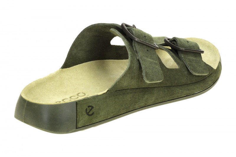 Ecco Cozmo Herren Pantolette grün olive Schnalle 500984