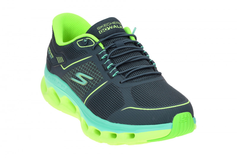 Skechers Go Walk Gliede Step Schuhe blau neon SLIP-IN 125121
