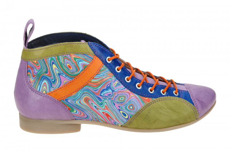 Think Guad 2 Schnür Stiefeletten lila bunt Muster 618