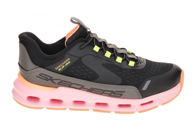 Skechers Glide Step Kinder Schuhe schwarz pink Slip-Ins 303654L