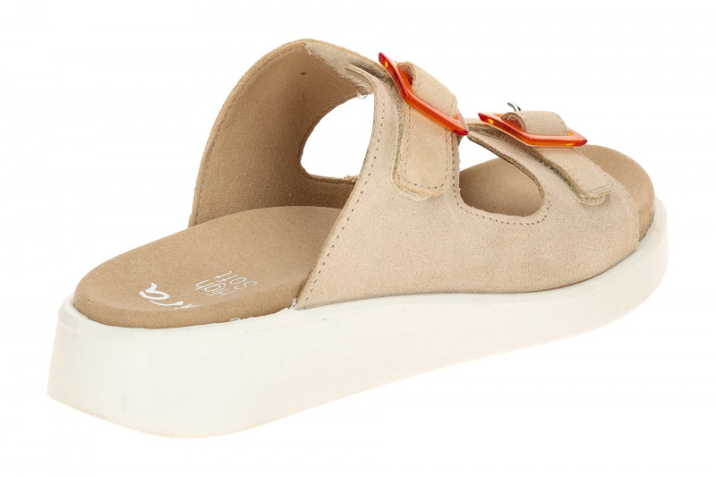 ara Madeira Pantolette beige H-Weite Klett 12-21404