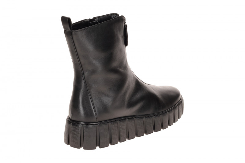 Gabor Plateau Stiefelette schwarz Front Zip 8016.04.001