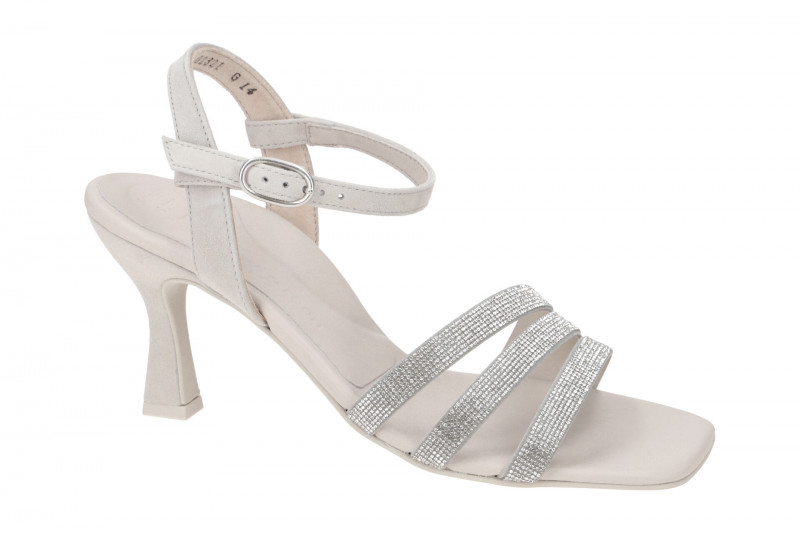 Paul Green Riemchen Sandalette grau Glitzer 6058