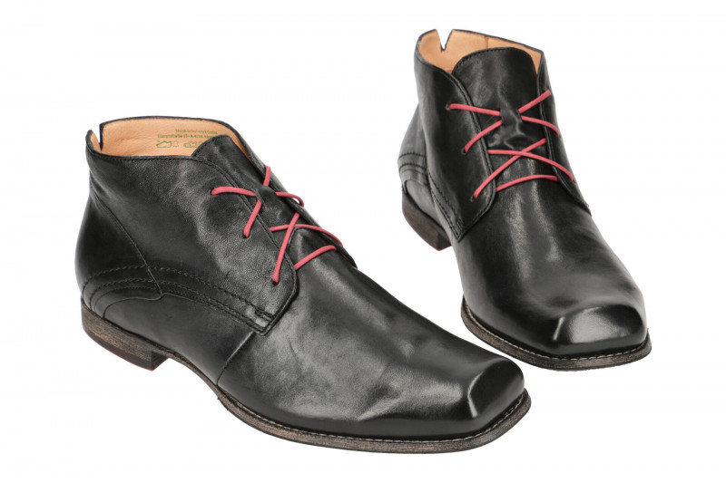 Think Guru Herren Stiefelette schwarz rot