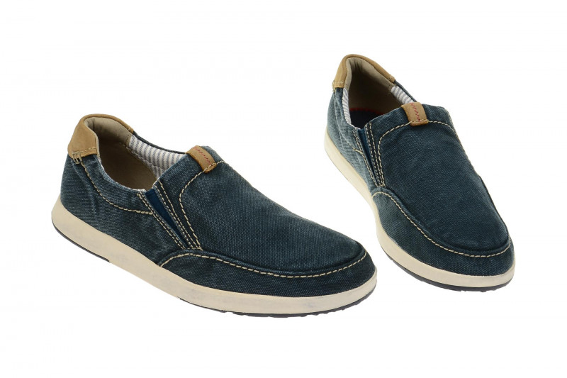 Clarks Norwin Easy Slipper blau jeans