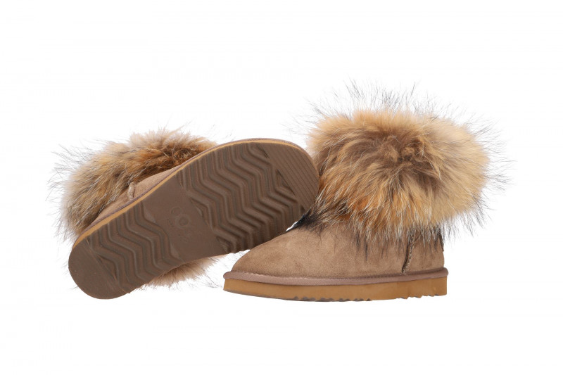 Oog Stiefel braun Lammfell Boots OB0544