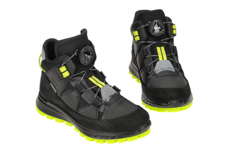 Ecco Exostrike Kinderstiefel schwarz Boa Verschluss Gore-Tex 761933