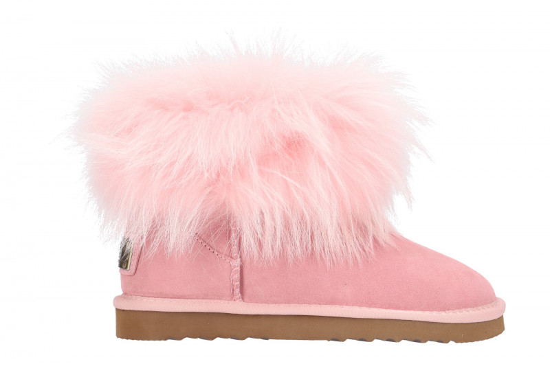 Oog Stiefel rosa Lammfell Boots OB0544