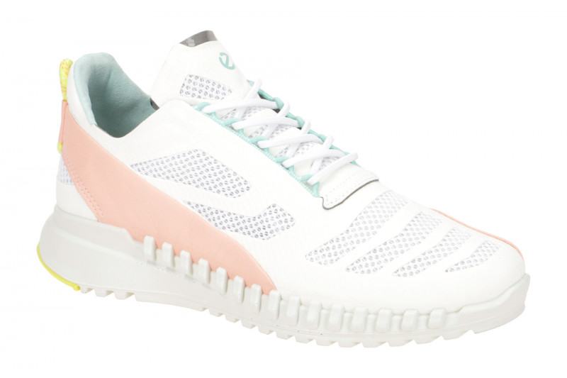 Ecco Zipflex Schuhe weiß rose Damen Sneaker 834803