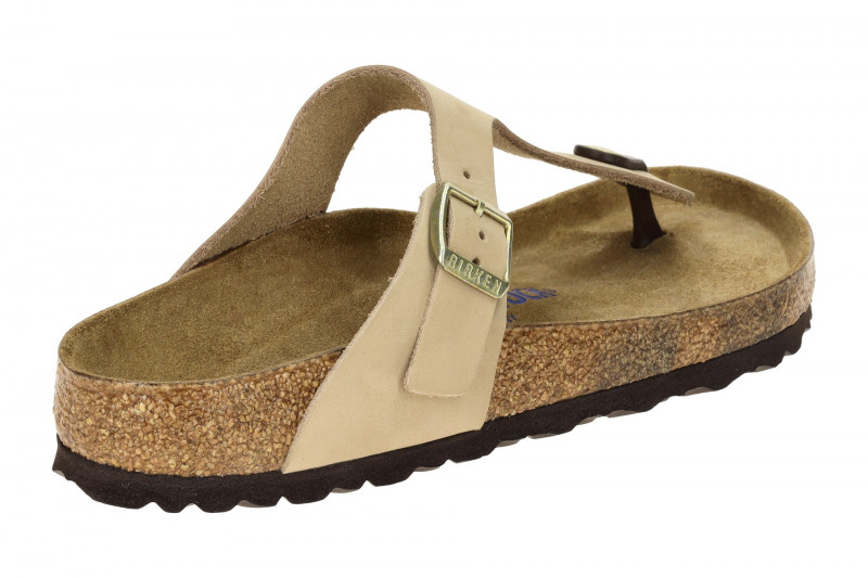 Birkenstock Gizeh Pantolette beige SCHMAL Weichbettung 1018999