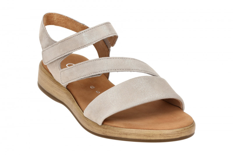 Gabor Rhodos Sandale grau metallic Velour 62.733.14