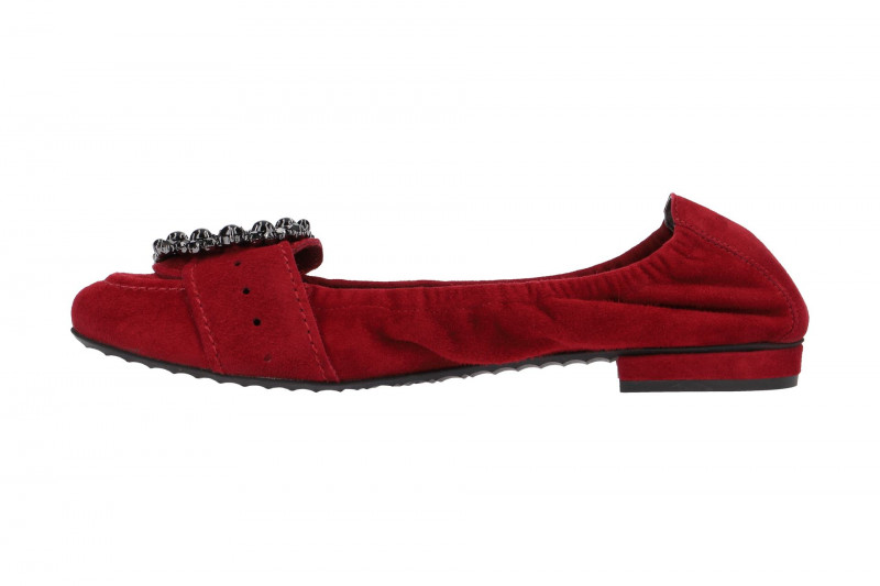 K&S Malu Ballerinas dunkelrot crystal 10970
