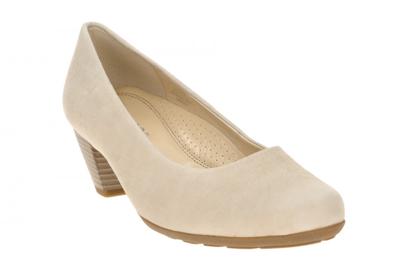 Gabor Pumps beige powder Samt Velour 3027