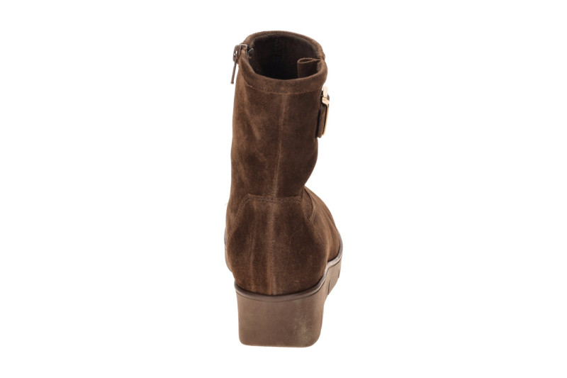 Gabor Keil Stiefelette braun Velour Schnalle 8005.02.003