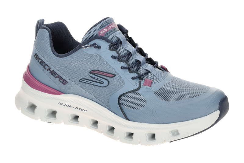 Skechers Glide Step Schuhe Slipper blau slate 150484