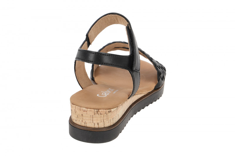 Gabor Comfort Sandale schwarz Flecht 82.759.27