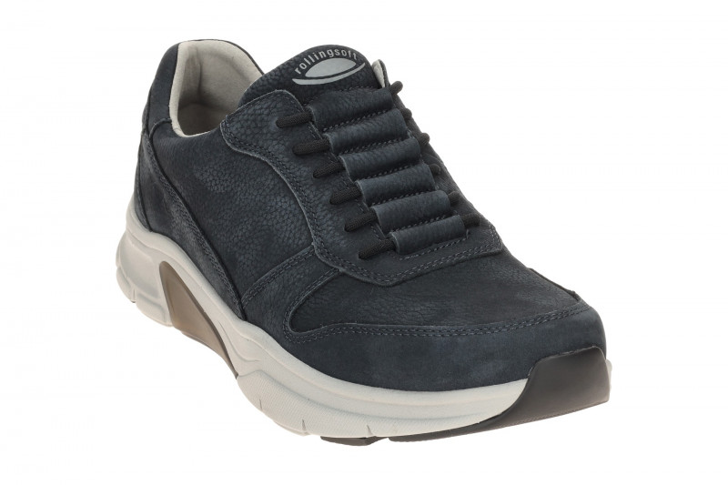 RollingSoft Schuhe Slipper blau grau Nubuck 8009.14.02