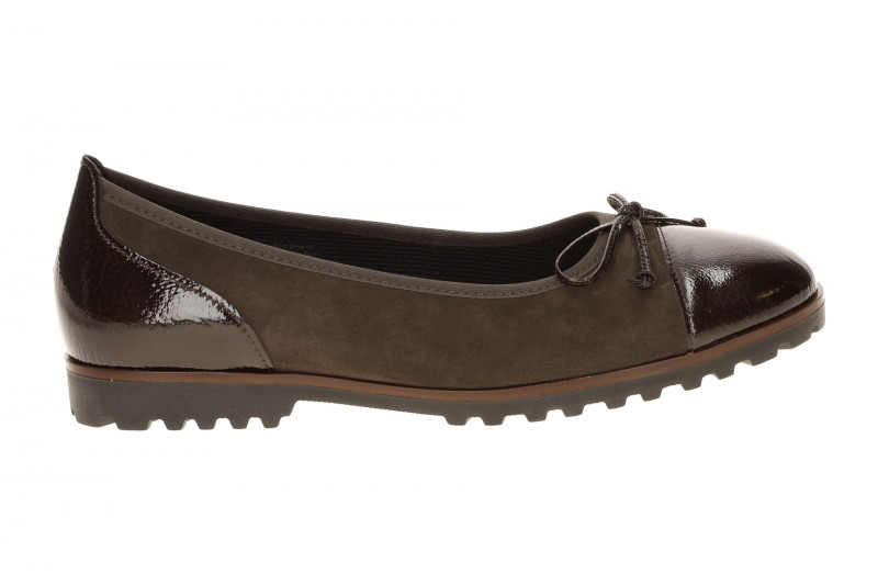 Gabor Ballerina braun mocca Lack Velour 3007