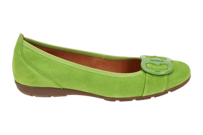 Gabor Fashion Ballerina grün Samt Velour 64.163.19