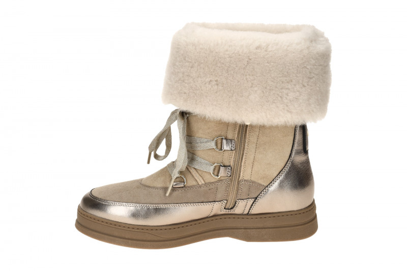 Peter Kaiser Winter Stiefel Boots grau sand Lammfell 76231