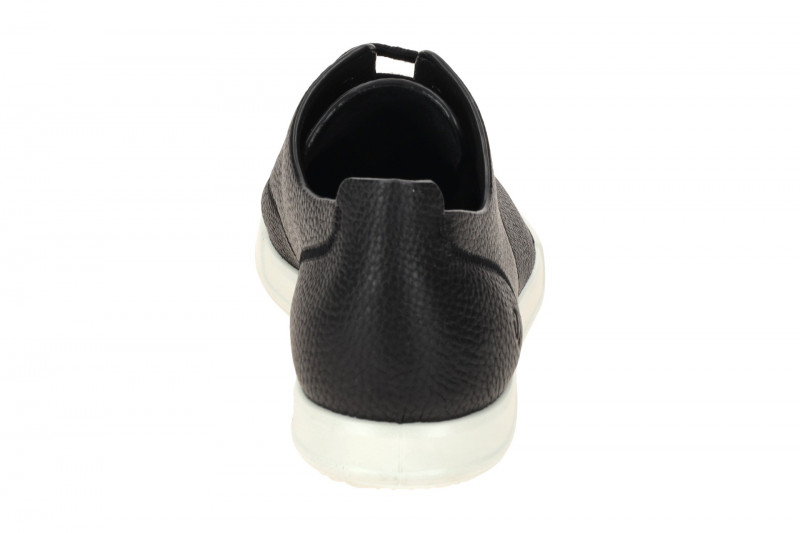 Ecco Leisure Schuhe schwarz Herren Leder Sneakers 538804