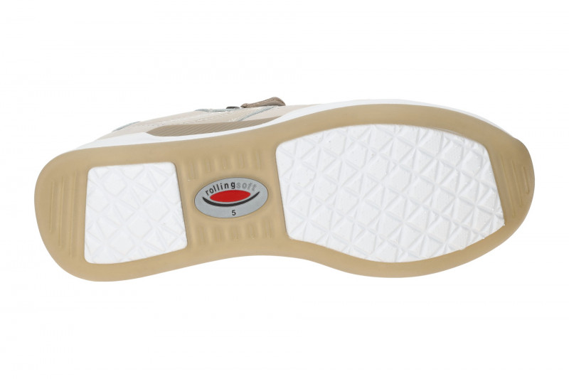 Gabor RollingSoft Schuhe beige puder Nubuck Lack 46.957.31