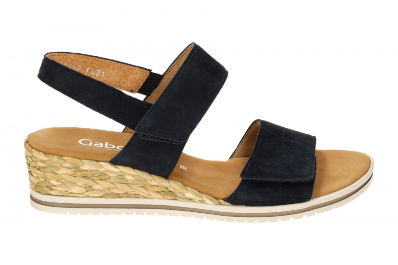 Gabor Comfort Keil Sandale blau Bast 42.773.46