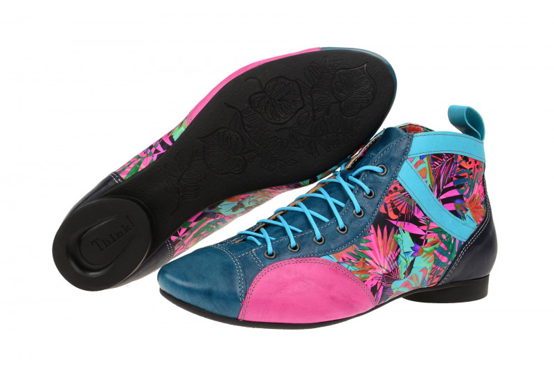 Think Guad Stiefelette blau pink 7-87732-84