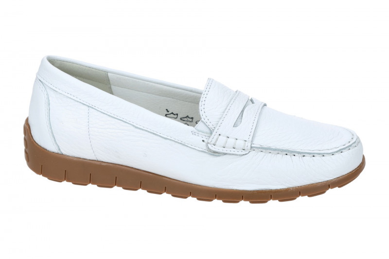 Waldläufer Lucy Slipper Mokassin weiß H-Weite 785502