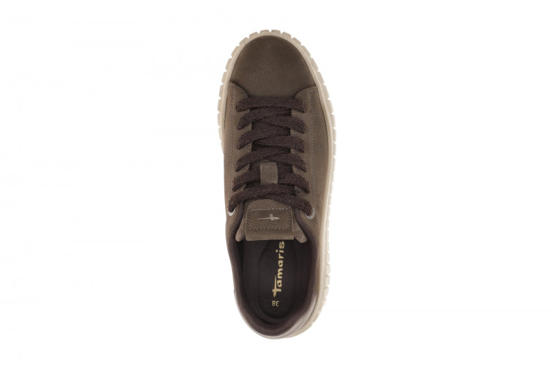Tamaris Schuhe Plateau Sneaker braun mocca Nubuck 23702