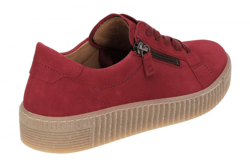 Gabor Schuhe Sneakers rot merlot Samt 53.334.15