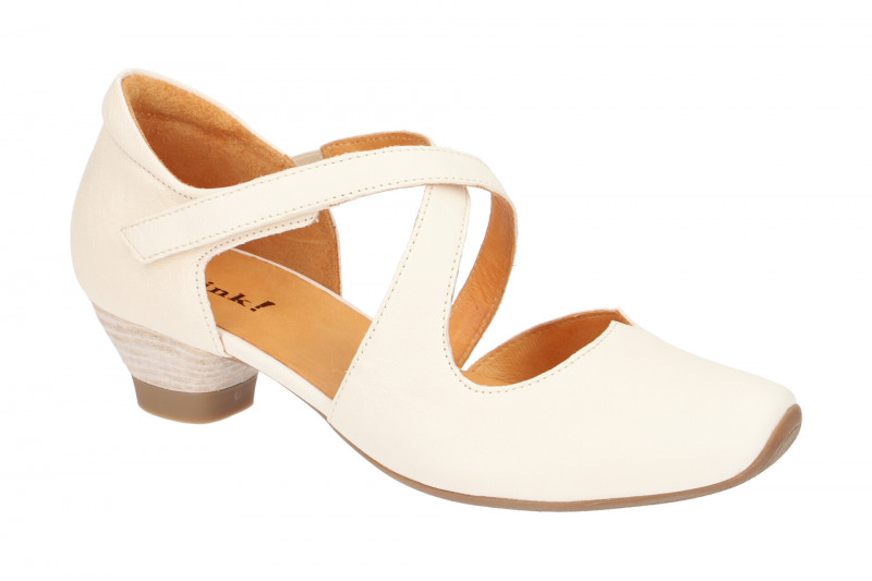 Think Aida Riemchen Pumps weiß