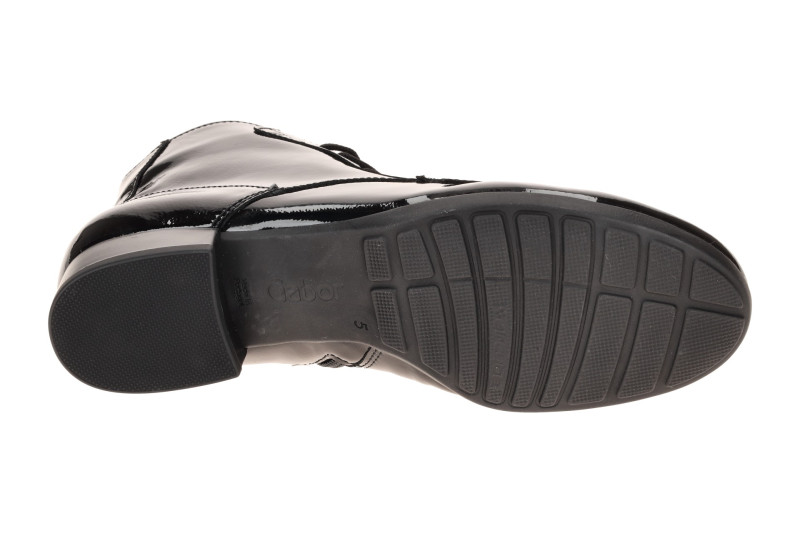 Gabor Stiefelette Ankle Boots schwarz Lack H-Weite 8031.04.006