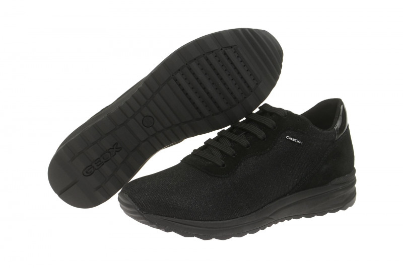 Geox Airell Sneaker Schuhe schwarz glitter