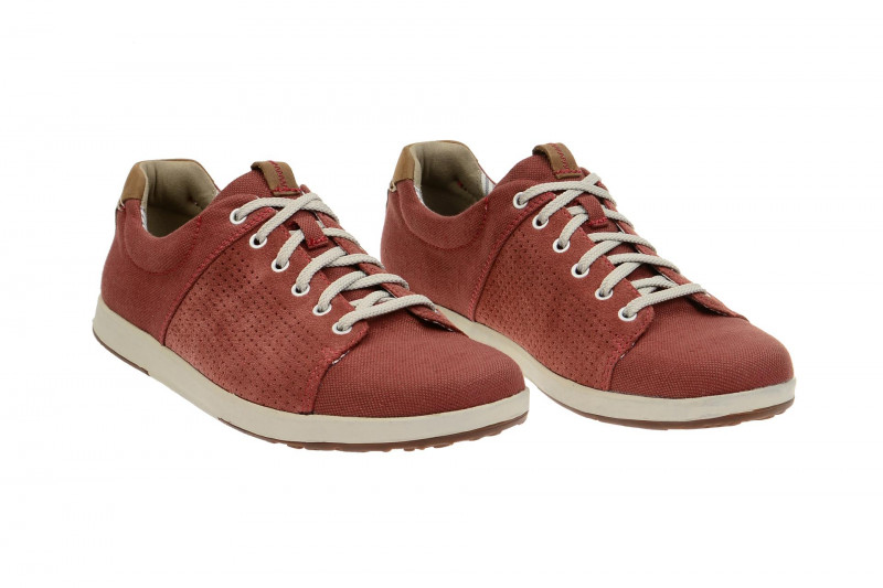 Clarks Norwin Schuhe rot canvas