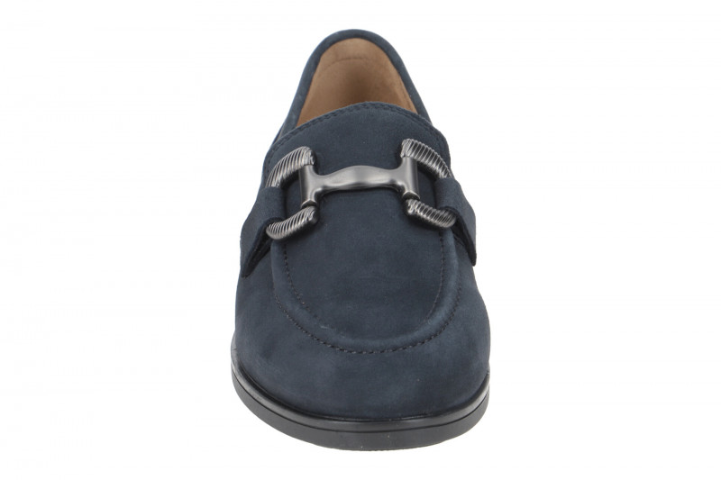 Gabor Schuhe Slipper blau Velour G-Weite 32.422.46