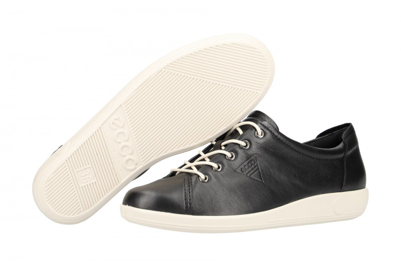 Ecco Soft 2 Schuhe schwarz weiß 20650301001