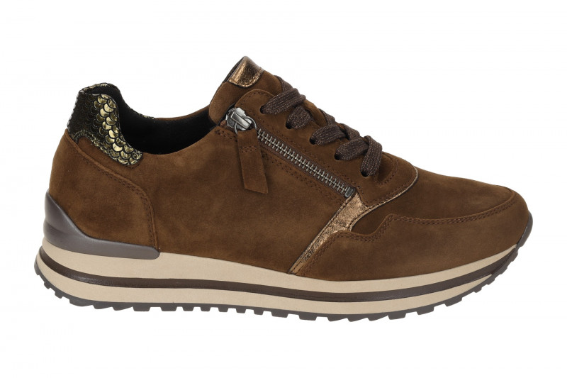 Gabor comfort Sneaker Schuhe braun Samt 56.528.31