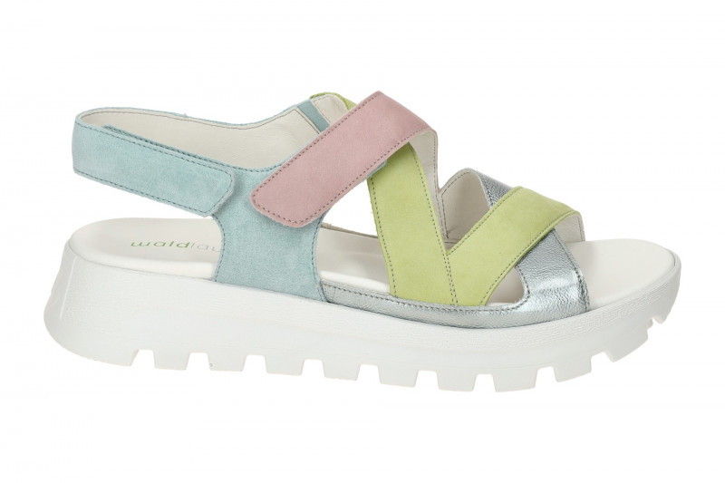 Waldläufer Nele Sandale grün bunt H-Weite 730004