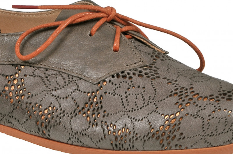 Think Barca Schuhe in dunkelgrau orange