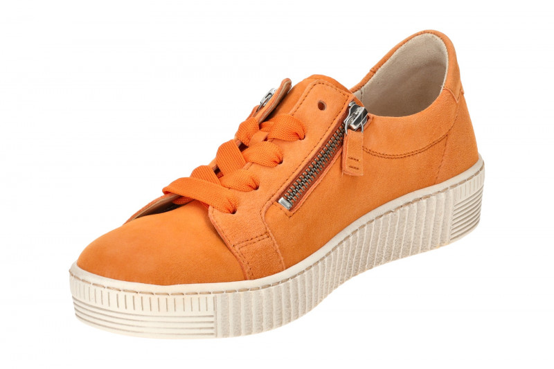 Gabor Schuhe Sneakers orange jelly Samt 43.334.13