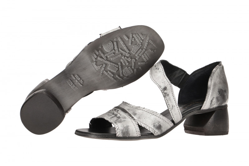 Charme Sandalette silber grau 0642