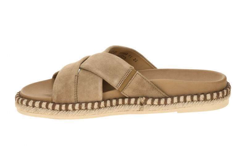 Gabor Pantolette braun peanut Samt Kreuzriemen 83.780.14