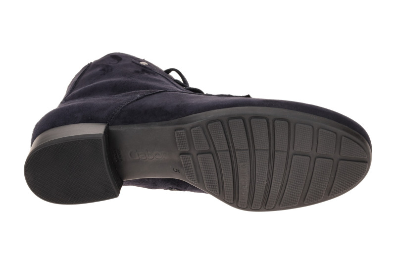 Gabor Stiefelette Ankle Boots blau Samt H-Weite 8031.04.002