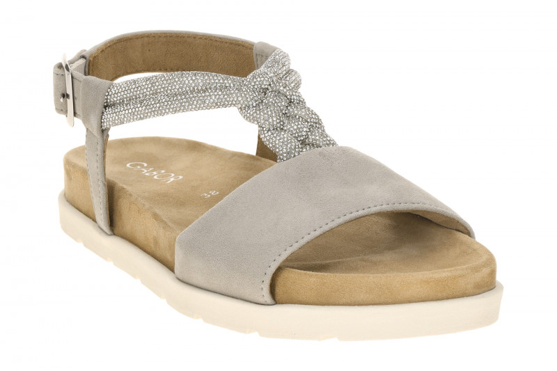 Gabor Fashion Sandale grau silber Strass 84.601.12
