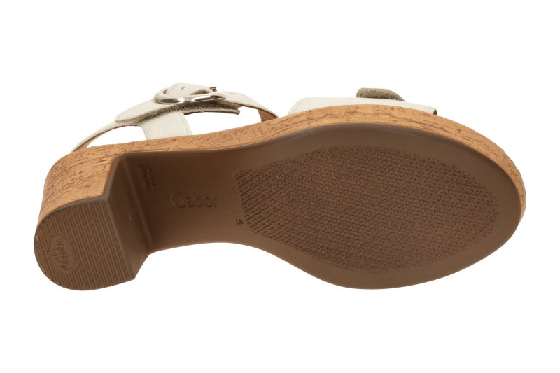Gabor Sandalette weiß creme Glattleder 84.764.20