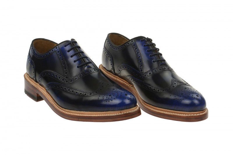 Gordon & Bros Schuhe Levet blau Rahmengenäht 2506