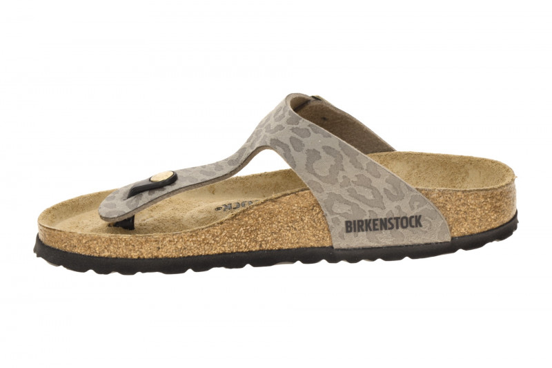 Birkenstock Gizeh Pantolette taupe grau Leo SCHMAL 1032054